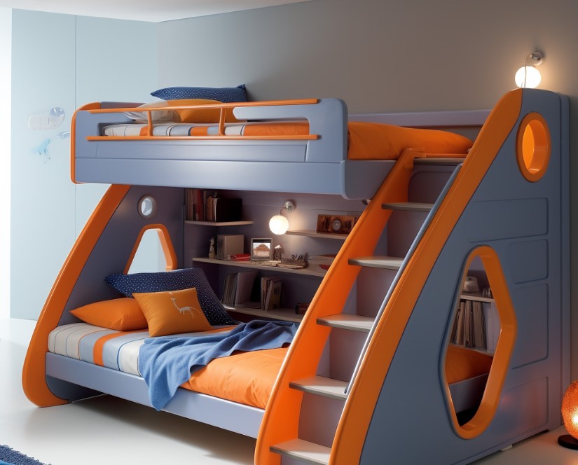 Giường tầng dành cho em bé, cá tính, hiện đại 